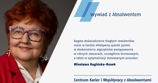 Wywiad z Wiesławą Bagińską - Rusek - absolwentką kierunku Ekonomika i organizacja przemysłu Wywiad z Wiesławą Bagińską - Rusek - absolwentką kierunku Ekonomika i organizacja przemysłu