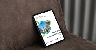 tablet wyświetlający pierwszą stronę publikacji